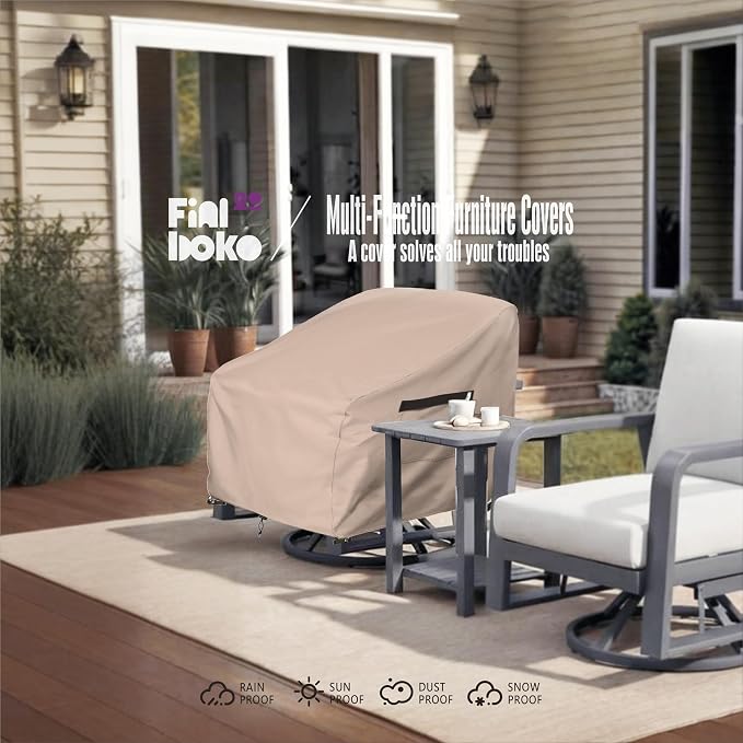 Outdoor Chair Covers 2 Pack, 100% Waterproof Heavy Duty Patio Furniture Cover - Image 6