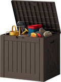 JUMMICO 42 Gallon Deck Box Waterproof, Resin Outdoor Storage Box by JUMMICO