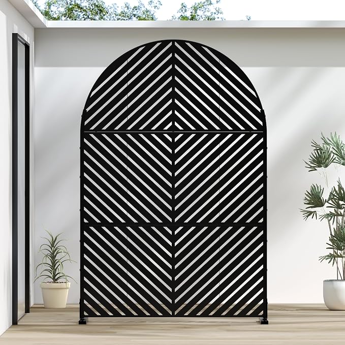 Casaphoria 72" H x 47" W Arched Metal Privacy Screen by Casaphoria