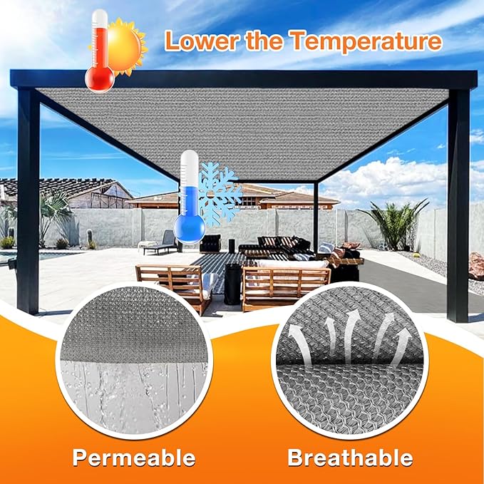 Artpuch Outdoor Pergola Shade Cover 4x7 FT Sun Shade Cloth - Image 4