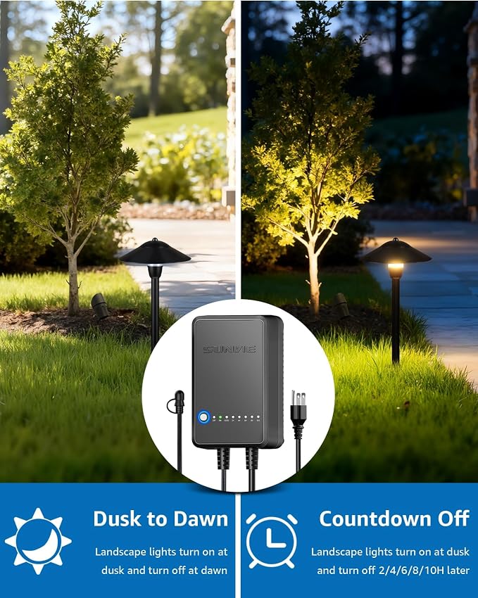 SUNVIE All-in-ONE Landscape Lighting Kit 6-Pack LED Outdoor Pathway Lights - Image 3