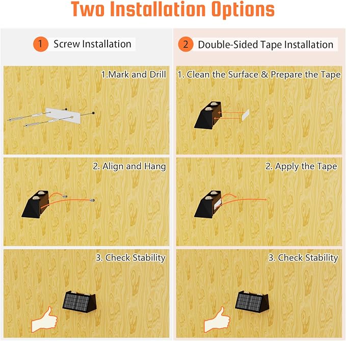 2-Pack Solar Fence Lights, Up & Down Lighting, 50LM/25LM Dual Brightness - Image 3