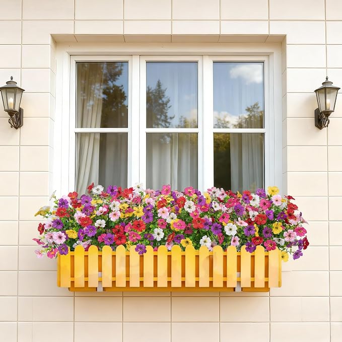 Bassion Artificial Flowers for Outdoors, 24 Bundles UV Resistant Fake Flowers - Image 7