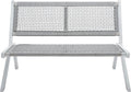 SAFAVIEH Outdoor Collection Kobina Grey Acacia Wood/Grey Rope Foldable Bench by SAFAVIEH