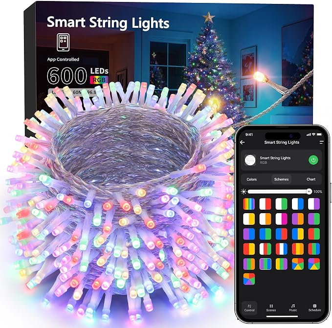 Brizled Smart String Lights, 196ft 600 LED Smart WiFi Color Changing Fairy by Brizled