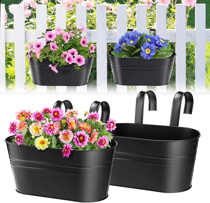 MADHOLLY Railing Planter with Drainage Holes by MADHOLLY
