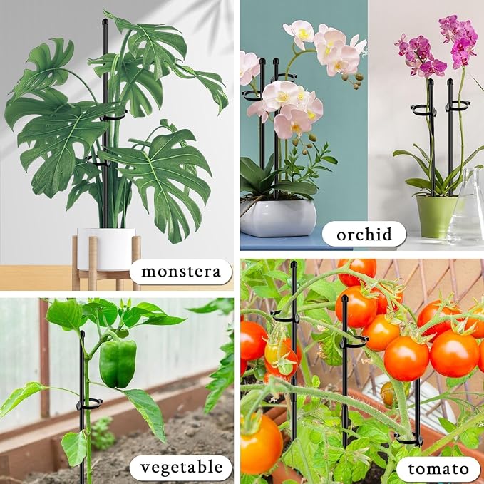 Plant Stakes 17inch &11inch SupKing Adjustable Length Plant Support Stake 16Pcs - Image 6