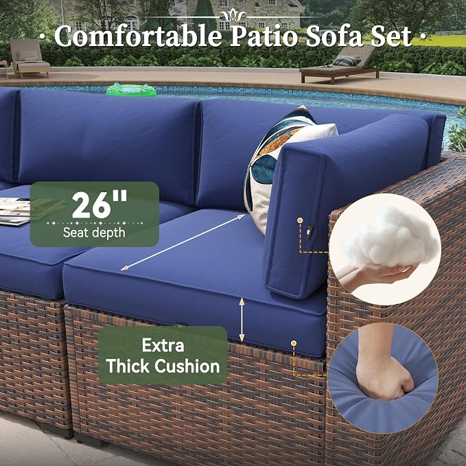 Aoxun 11 Piece Patio Furniture Set - Image 3