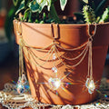 Sun Catcher Plant Hanger with Beads and Glass Crystal Beaded Plant Accessories by Unknown
