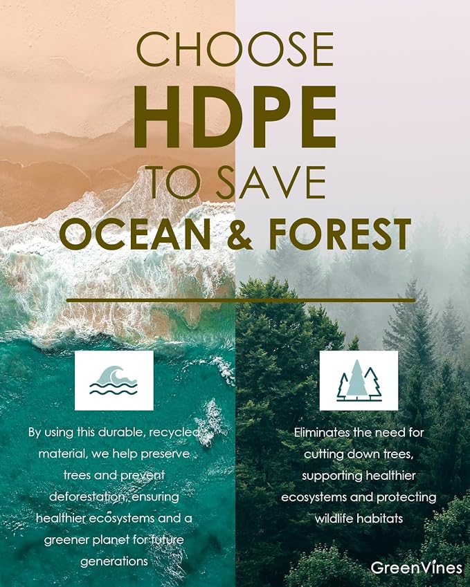 GREENVINES Outdoor Dining Chairs Set of 2 | HDPE | Patio Chair | All-Weather | - Image 7
