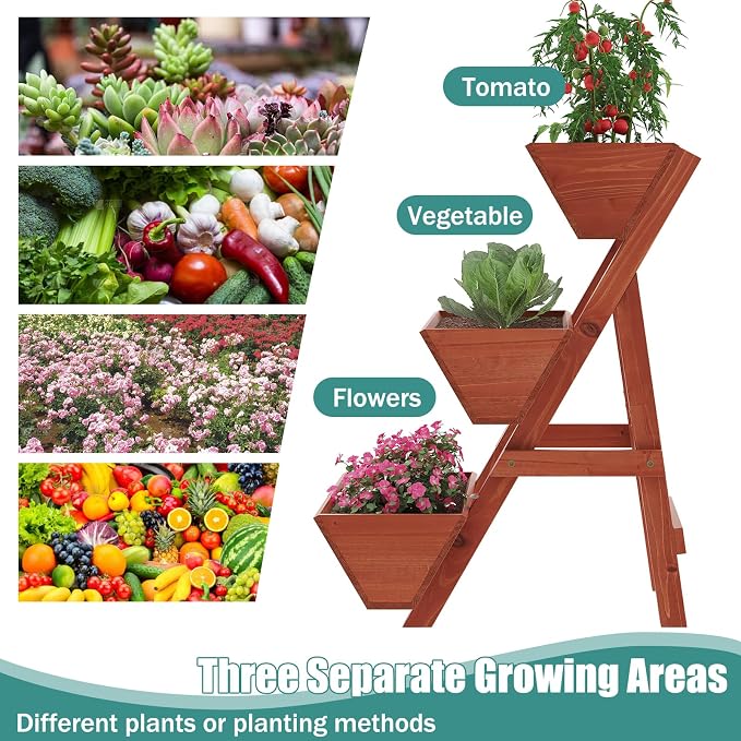 Raised Garden Bed, 3 Tier Small Vertical Garden Planter - Image 2