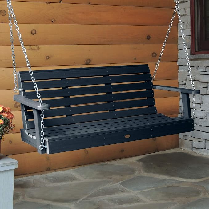 Highwood Weatherly Porch Swing 5 Feet, Federal Blue - Image 2