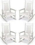 KINGYES Oversized Outdoor Rocking Chair Set of 4, High Density Polyethylene by KINGYES