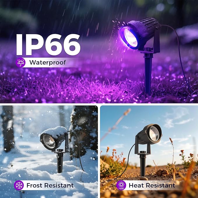 L LOHAS LED Tree Spotlight Outdoor, Auto On/Off 5W 120V Landscape Lighting - Image 3