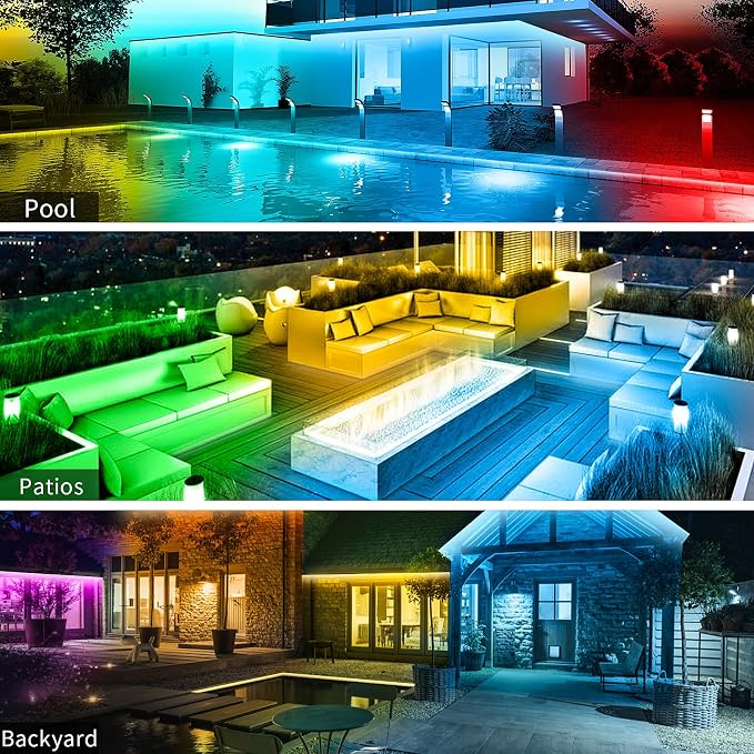 KSIPZE 100ft Outdoor led Strip Lights Waterproof IP68, RGB Outdoor led Lights - Image 6