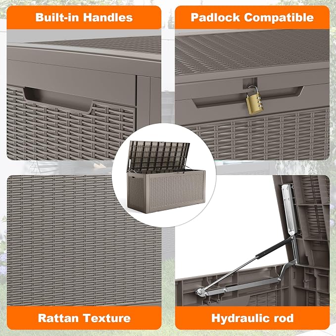 ROJIK Outdoor Storage Housing Deck Box - Image 4