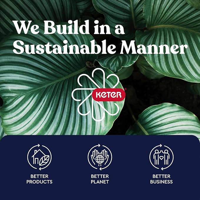 Keter Outdoor Planter Box with Privacy Screen and Trellis – 26 Gallon Raised - Image 12