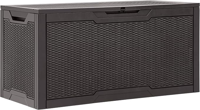 YITAHOME 100 Gallon Resin Deck Box, Weather Resistant Outdoor Storage Box - Image 7