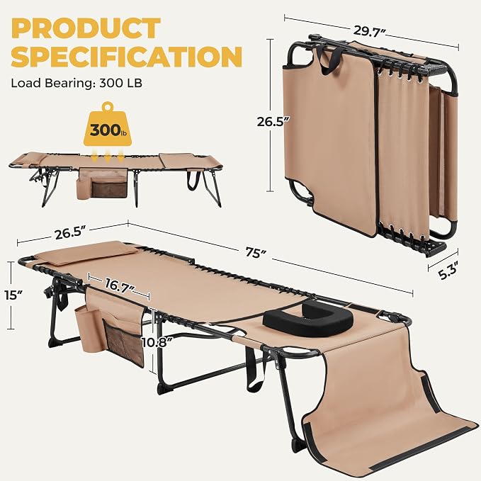 Yaheetech 26.4" Tanning Chair - Image 3