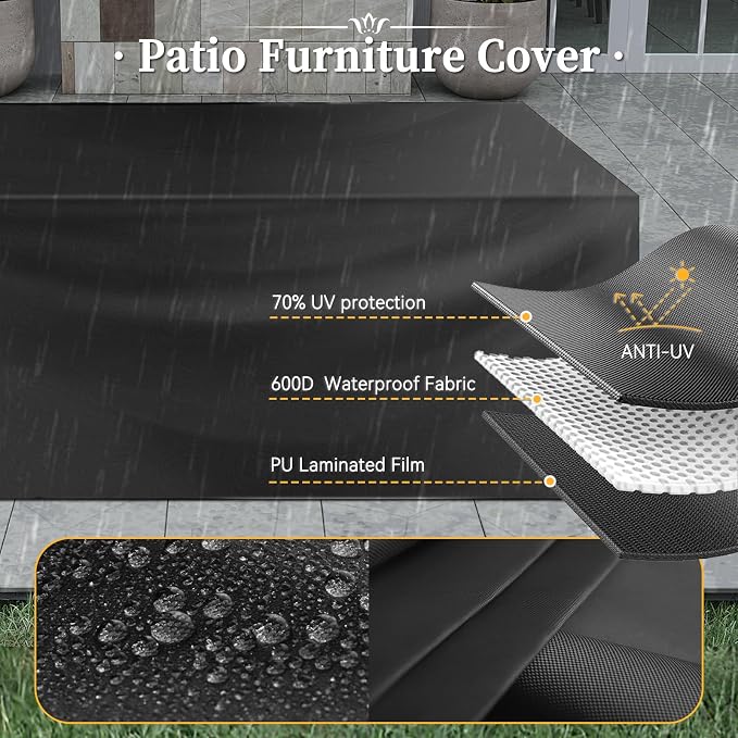 Aoxun 7 Piece Patio Furniture Set - Image 7