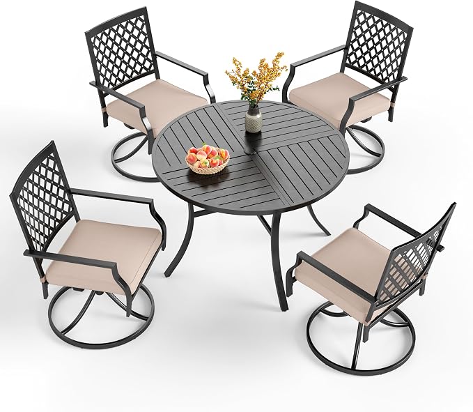PHI VILLA 5 Pieces Outdoor Dining Set by PHIVILLAThepioneerofcomfortablehouseholdsupplies