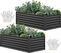 YITAHOME 6x3x2ft 2pcs Large Raised Garden Bed Kit, Galvanized Metal Planter Box by YITAHOME