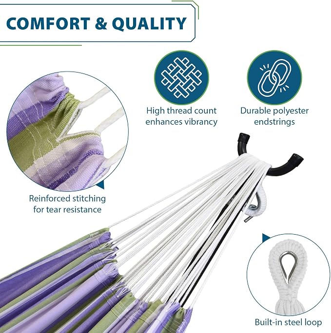 Vivere Double Cotton Hammock - Image 2