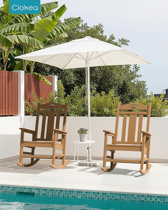 Ciokea Oversized Outdoor Rocking Chair, 380lbs Heavy-Duty Large Patio Rocker - Image 9
