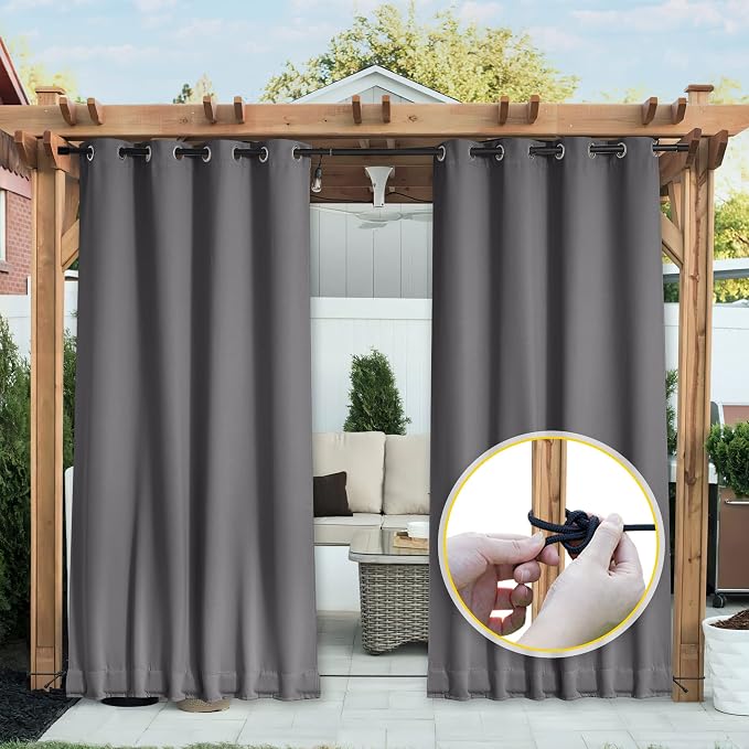 NICETOWN 2 Panels Weighted Blackout Curtains - Image 9