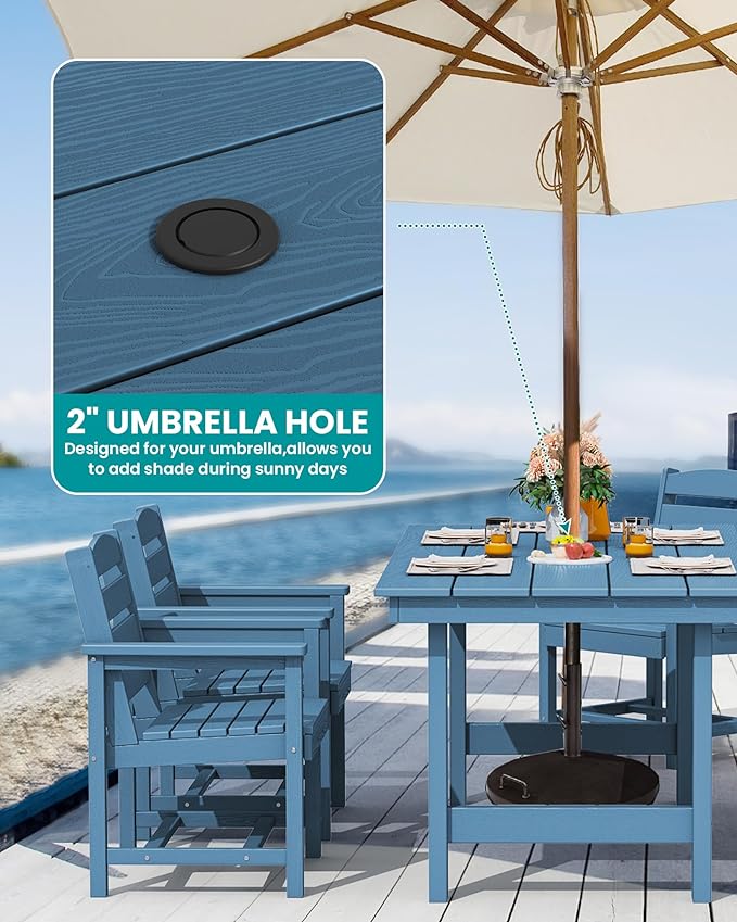 SERWALL Patio Dining Table and Bench Set - Image 3