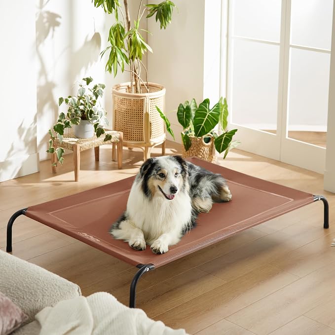 Bedsure Outdoor Elevated XL Dog Bed, Portable Indoor & Outdoor Cooling Raised - Image 8