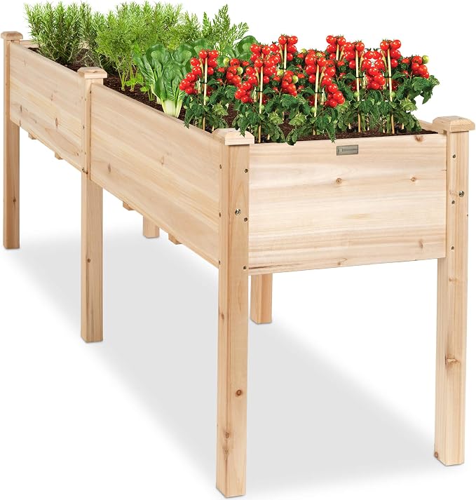 Best Choice Products 72x24x30in Raised Garden Bed, Elevated Wood Planter Box by BestChoiceProducts