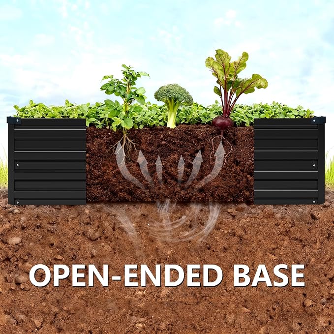 Vengarus 6x3x1FT Galvanized Raised Garden Bed Kit, Outdoor Metal Planter Box - Image 3