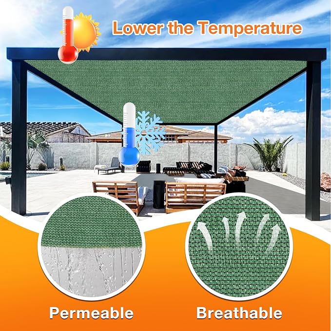 Artpuch Outdoor Pergola Shade Cover 5' X 9' Sun Shade Cloth - Image 4