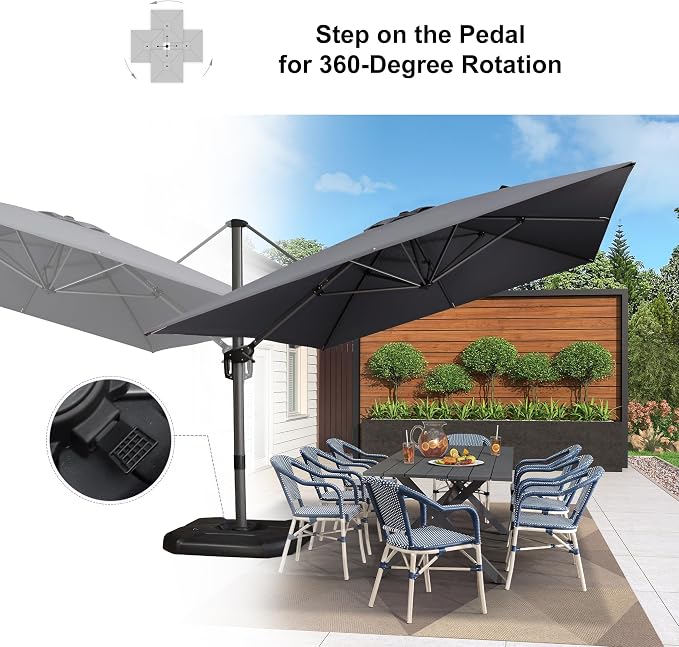 PURPLE LEAF 10'×13' Patio Umbrella - Image 5