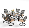 PHI VILLA 7 Pieces Outdoor Dining Set by PHIVILLAThepioneerofcomfortablehouseholdsupplies