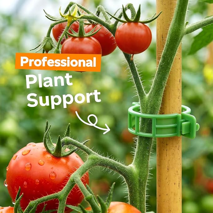 100pcs Tomato Clips for Climbing plants, Plastic Trellis Plant Support Clips - Image 2