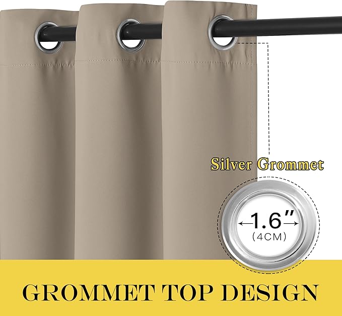 NICETOWN Blackout Short Curtain 63 inches Long - Image 5