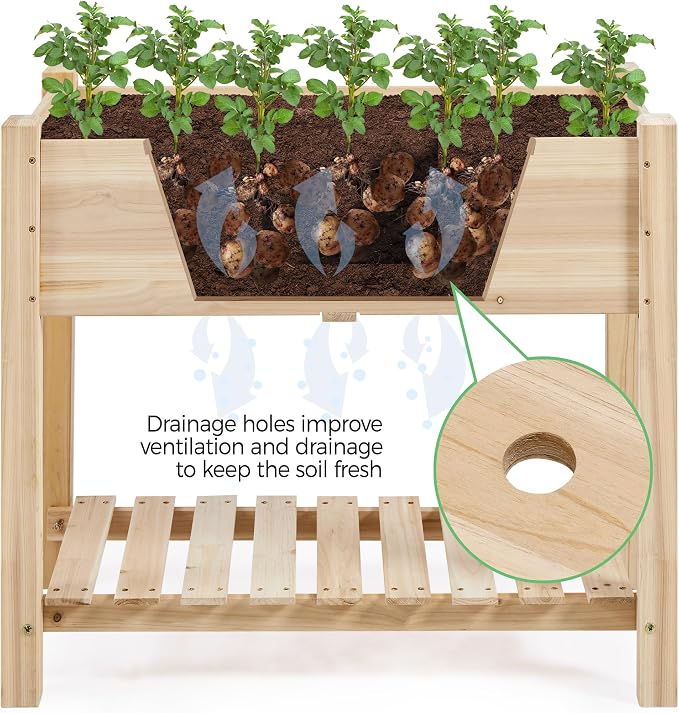 Yaheetech 34x18x30in Raised Garden Bed, Planter Box - Image 7