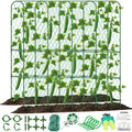 Cucumber Trellis for Raised Bed 5.4x5.5ft U-Shape Adjust Metal Garden Trellis by LifeisLuck