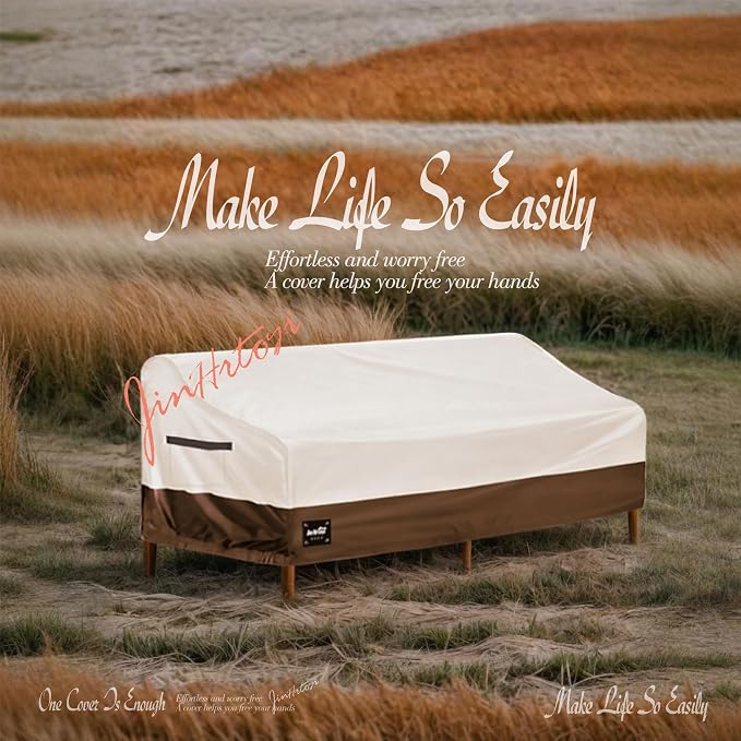 JinHrtoyi 3-Seater Outdoor Couch Cover, 85Wx38Dx35H inches Outdoor Furniture - Image 4