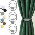 Hion Magnetic Curtain Tiebacks Grey 6 Pack, Curtain Tiebacks Buckles Holdbacks by Hion