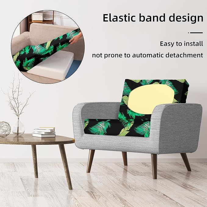 8Pcs Stretch Patio Cushion Covers, Outdoor Couch Covers Replacement, Outdoor - Image 5