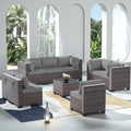 Outdoor Patio Furniture Set, 9 Pieces Outdoor Sectional Furniture Patio Set by ASJMR