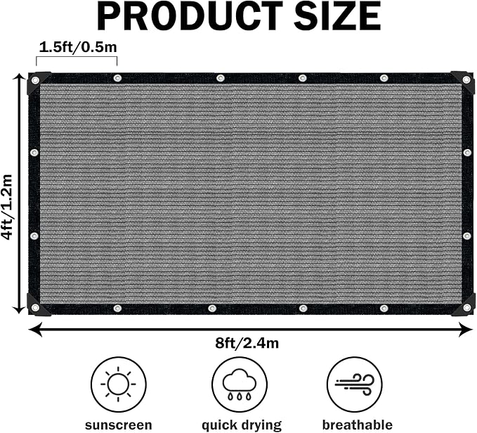 Grey Sun Shade Cloth, Pergola Shade Cover - Image 2
