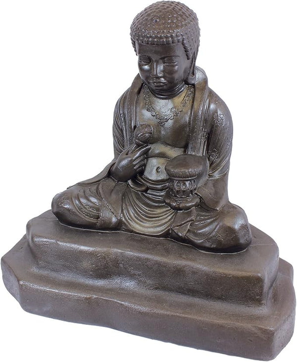 Emsco Group 92220 Lightweight Meditating Buddha Garden Statue by Emsco+Group