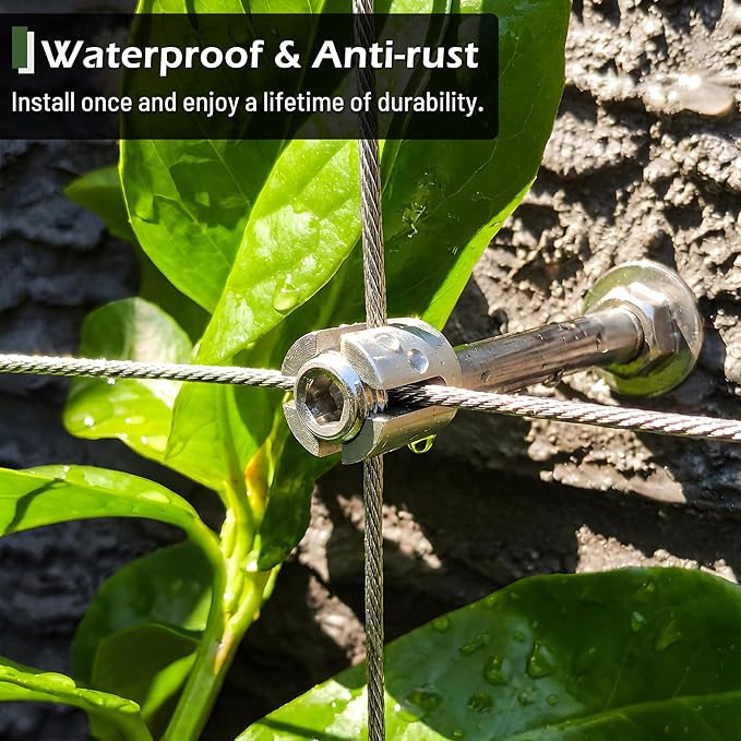 Wire Trellis for Climbing Plants Outdoor, 20-Set Wall Wire Trellis Kit - Image 4