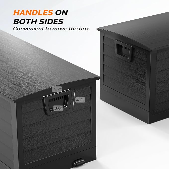 VINGLI 75 Gallon Collapsible Outdoor Storage Box, Simple-to-assemble Plastic - Image 5