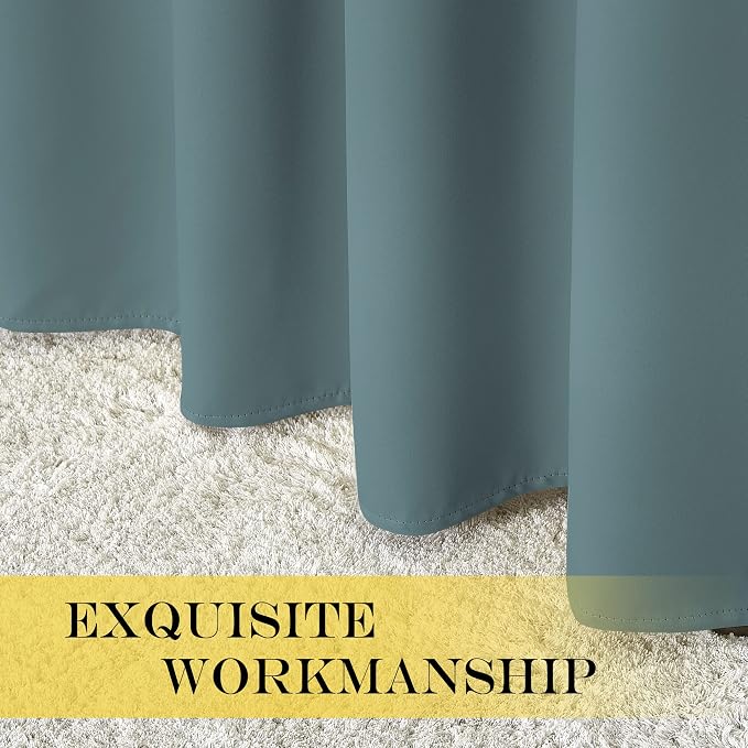 NICETOWN Room Divider Curtain 132 Inches Long, Wide Blackout Sliding Door - Image 6