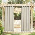 NICETOWN 2 Panels Beige Outdoor Curtains by NICETOWN